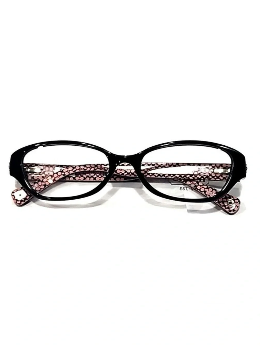 Coach HC6015 Delaney 5034 Small Black Raspberry Oval Eyeglasses 50-16-130 EUC